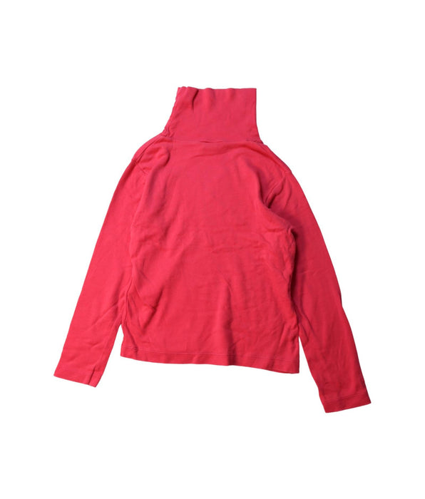 A Red Long Sleeve Tops from Petit Bateau in size 6T for girl. (Back View)
