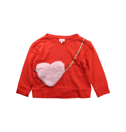 A Red Crewneck Sweatshirts from Seed in size 5T for girl. (Front View)