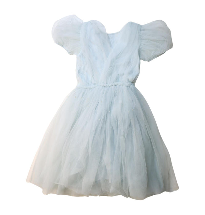 A Blue Short Sleeve Dresses from Tutu Du Monde in size 6T for girl. (Back View)