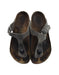 A Grey Sandals from Birkenstock in size 12Y for girl. (Back View)