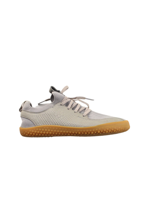 A Grey Sneakers from Vivobarefoot in size 12Y for boy. (Front View)