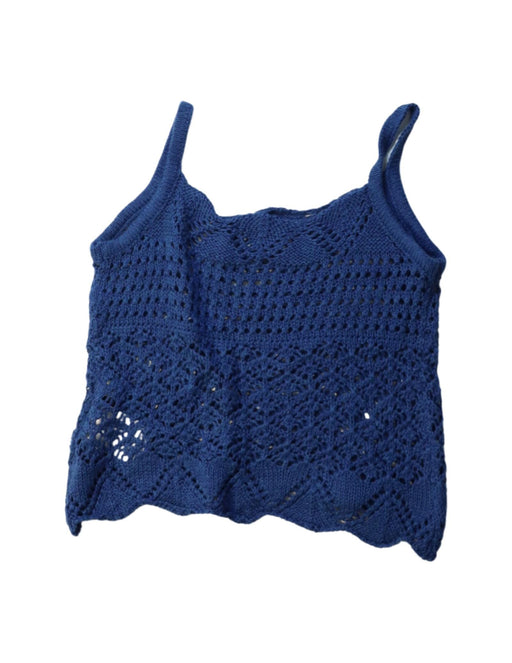 A Blue Sleeveless Tops from BEAMS in size 2T for girl. (Front View)