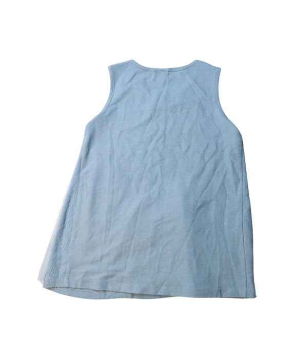 A Blue Sleeveless Dresses from Naomi Wear in size 2T for girl. (Back View)