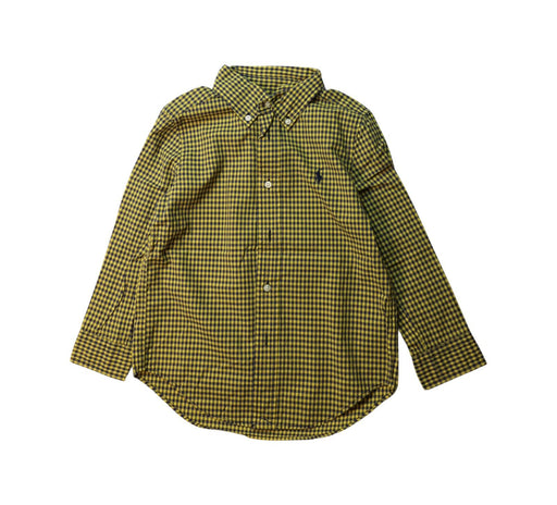 A Black Long Sleeve Shirts from Ralph Lauren in size 4T for boy. (Front View)