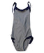A Black Swimsuits from Petit Bateau in size 6T for girl. (Front View)