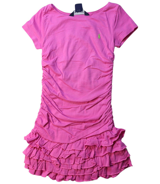 A Pink Short Sleeve Dresses from Ralph Lauren in size 4T for girl. (Front View)