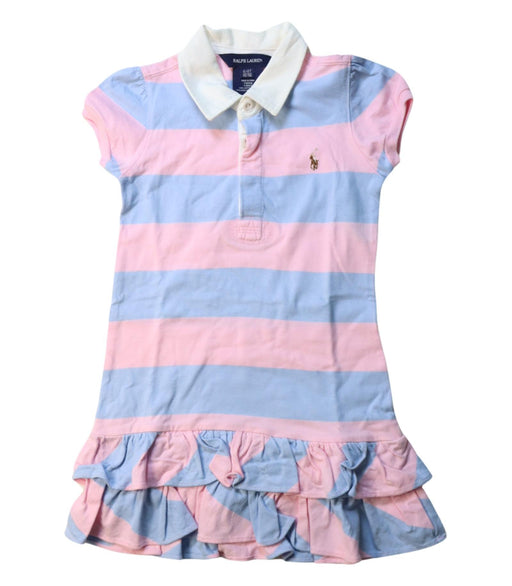 A Multicolour Short Sleeve Dresses from Ralph Lauren in size 4T for girl. (Front View)