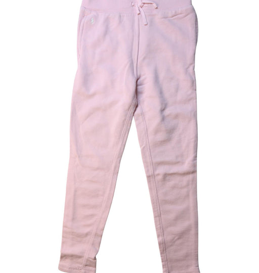 A Pink Sweatpants from Polo Ralph Lauren in size 8Y for girl. (Front View)