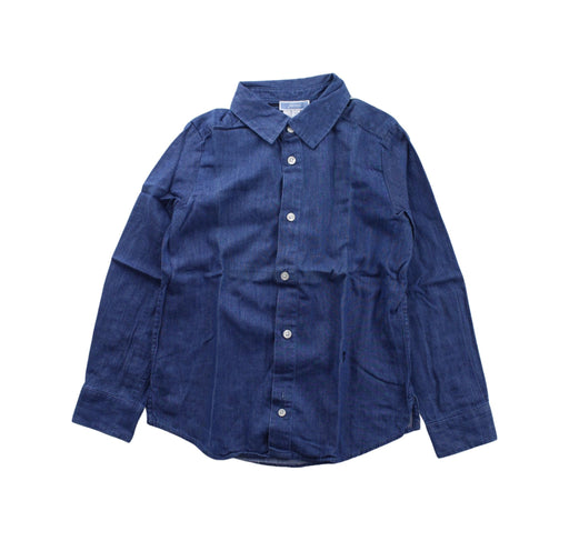 A Blue Long Sleeve Shirts from Jacadi in size 6T for boy. (Front View)