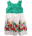 A Green Sleeveless Dresses from Mayoral in size 6T for girl. (Front View)