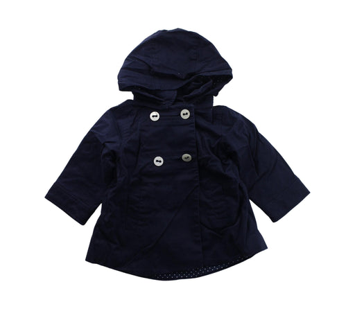 A Blue Coats from Jacadi in size 12-18M for boy. (Front View)