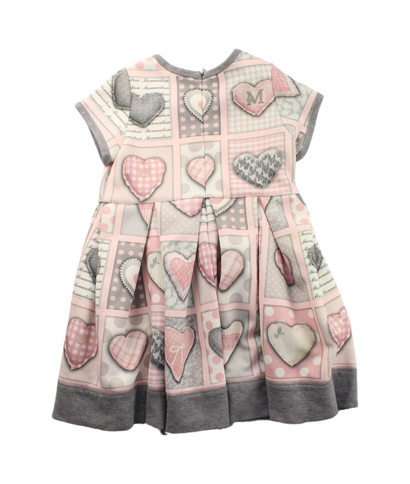 A Grey Short Sleeve Dresses from Monnalisa in size 3T for girl. (Back View)