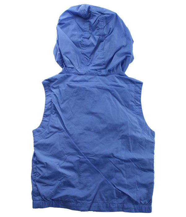 A Blue Outerwear Vests from Moncler in size 5T for boy. (Back View)