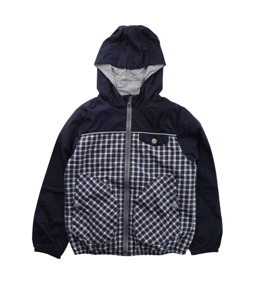 A Blue Lightweight Jackets from Herno in size 6T for boy. (Front View)