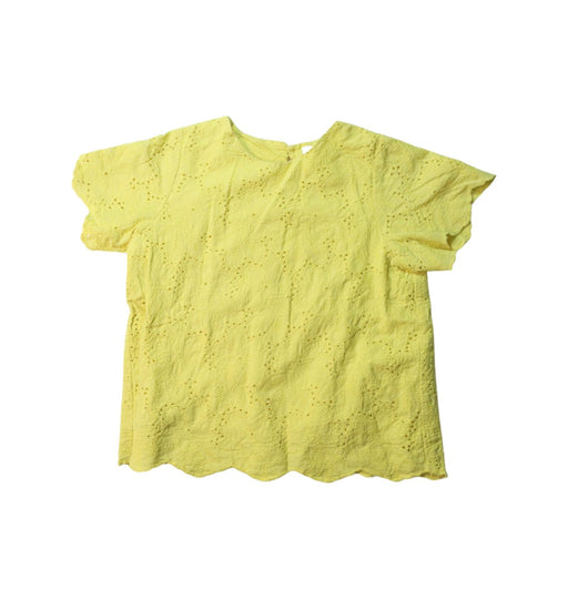 A Yellow Short Sleeve Tops from Seed in size 4T for girl. (Front View)