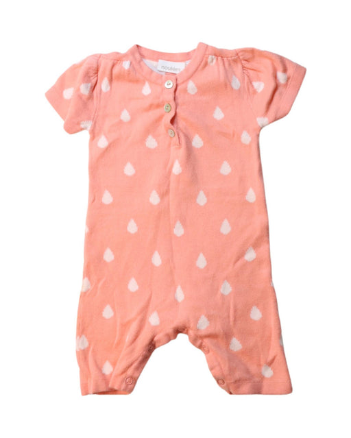 A Orange Short Sleeve Rompers from Noukie's in size 0-3M for girl. (Front View)