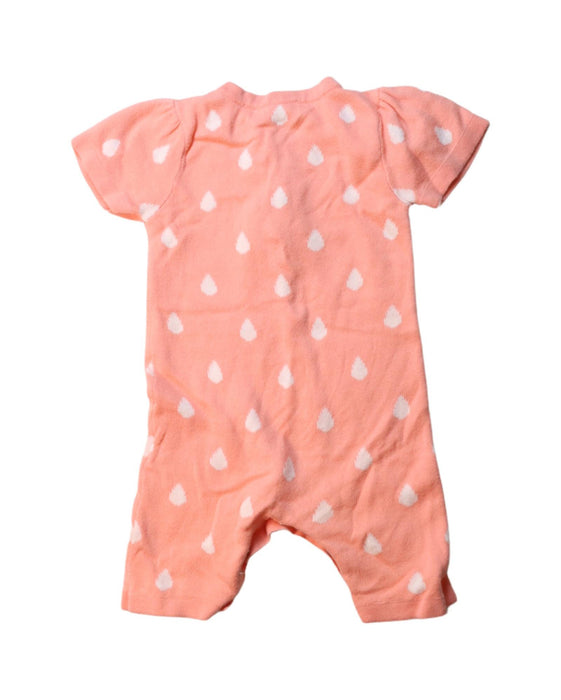 A Orange Short Sleeve Rompers from Noukie's in size 0-3M for girl. (Back View)