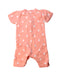 A Orange Short Sleeve Rompers from Noukie's in size 0-3M for girl. (Back View)