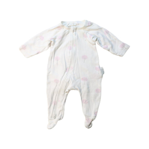 A White Onesies from Purebaby in size Newborn for girl. (Front View)
