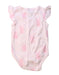 A Pink Short Sleeve Bodysuits from Sprout in size 3-6M for girl. (Back View)