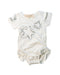 A White Short Sleeve Bodysuits from Tutu Du Monde in size 6-12M for girl. (Front View)