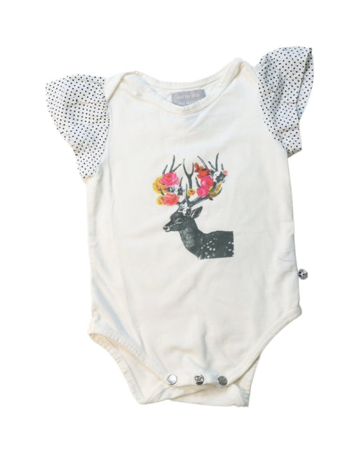 A Multicolour Short Sleeve Bodysuits from and the little dog laughed in size 3-6M for girl. (Front View)