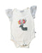 A Multicolour Short Sleeve Bodysuits from and the little dog laughed in size 3-6M for girl. (Front View)