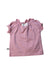 A Pink Short Sleeve Tops from and the little dog laughed in size 3-6M for girl. (Back View)