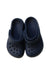 A Navy Sandals from Crocs in size 3T for boy. (Back View)