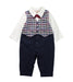 A Blue Long Sleeve Jumpsuits from Chickeeduck in size 12-18M for boy. (Front View)