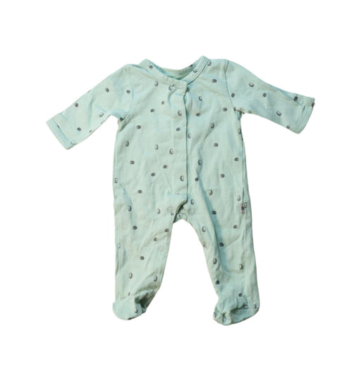 A Green Onesies from Vertbaudet in size Newborn for neutral. (Front View)