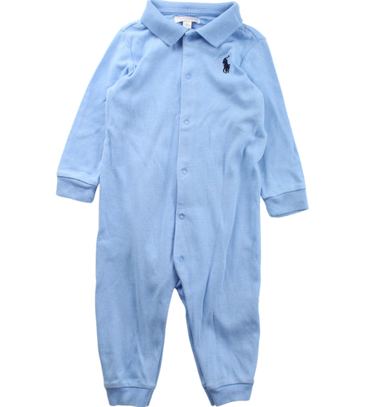 A Blue Long Sleeve Jumpsuits from Ralph Lauren in size 6-12M for boy. (Front View)