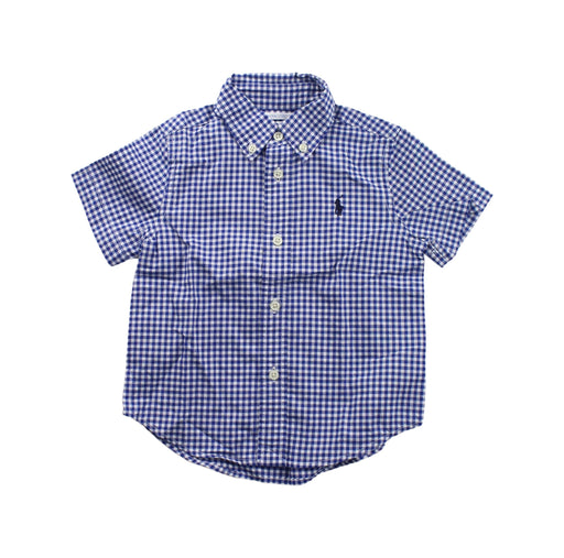 A Blue Short Sleeve Shirts from Ralph Lauren in size 12-18M for boy. (Front View)