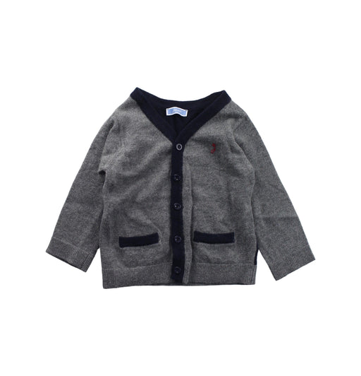 A Grey Cardigans from Jacadi in size 12-18M for boy. (Front View)