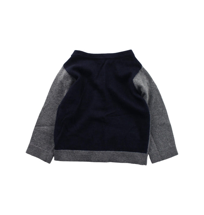 A Grey Cardigans from Jacadi in size 12-18M for boy. (Back View)