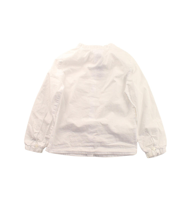 A White Long Sleeve Shirts from Jacadi in size 4T for girl. (Back View)