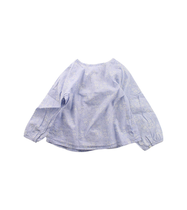 A Blue Long Sleeve Shirts from Jacadi in size 2T for girl. (Back View)