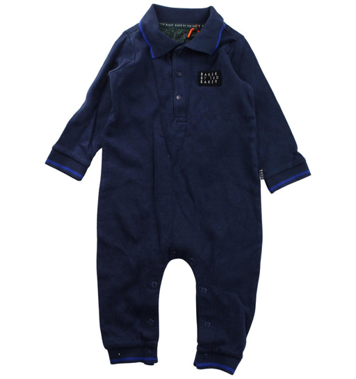 A Blue Long Sleeve Jumpsuits from Baker by Ted Baker in size 6-12M for boy. (Front View)