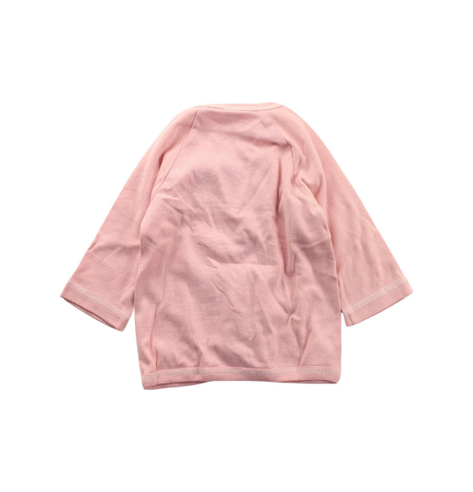 A Pink Long Sleeve Tops from Nature Baby in size 3-6M for girl. (Back View)