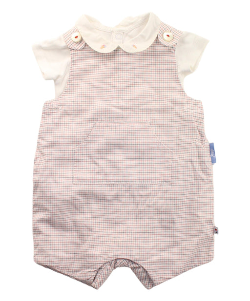 A White Short Sleeve Tops from Jacadi in size 3-6M for girl. (Front View)