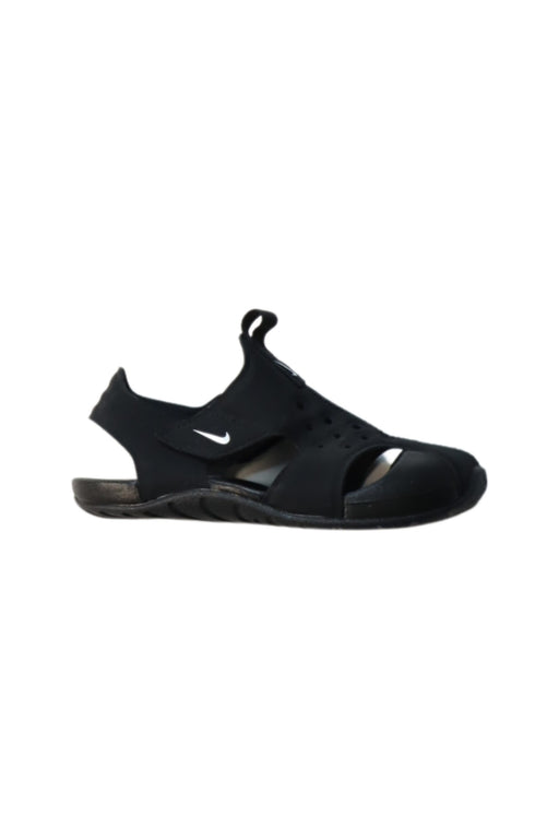 A Black Sandals from Nike in size 4T for boy. (Front View)