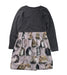 A Grey Long Sleeve Dresses from Molo in size 7Y for girl. (Back View)