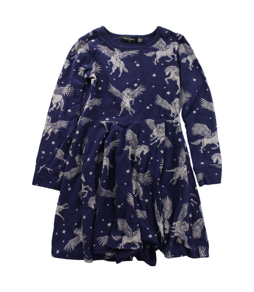 A Blue Long Sleeve Dresses from Rock Your Kid in size 6T for girl. (Front View)