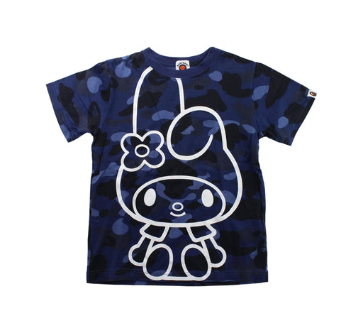 A Blue Short Sleeve T Shirts from BAPE KIDS in size 7Y for boy. (Front View)