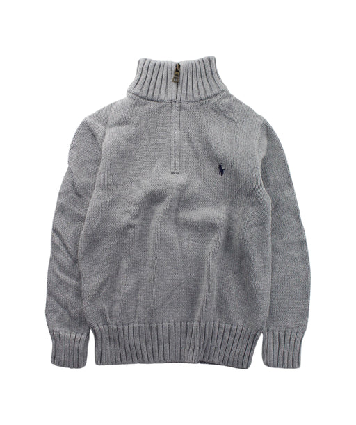 A Grey Knit Sweaters from Polo Ralph Lauren in size 6T for boy. (Front View)