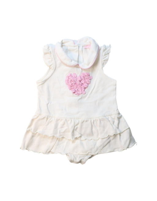 A Pink Short Sleeve Bodysuits from Nicholas & Bears in size 6-12M for girl. (Front View)