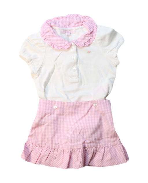 A Pink Short Sleeve Bodysuits from Nicholas & Bears in size 6-12M for girl. (Front View)