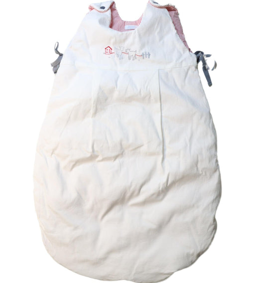 A White Sleepsacs from Jacadi in size O/S for neutral. (Front View)