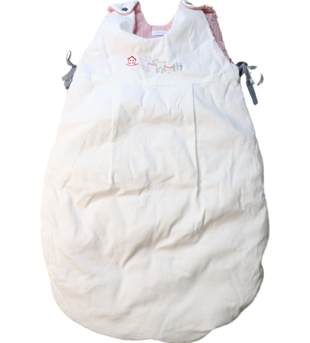 A White Sleepsacs from Jacadi in size O/S for neutral. (Front View)