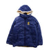 A Blue Puffer/Quilted Jackets from Miki House in size 7Y for boy. (Front View)